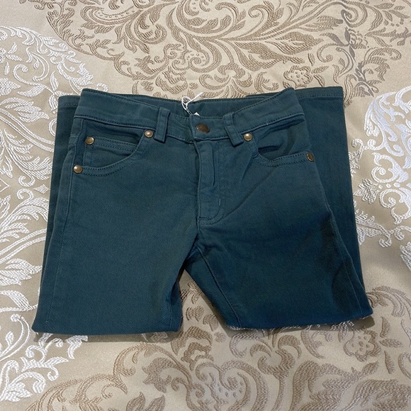 BNWT LOUIS LOUISE SLIM FIT KAKI ARMY DYED DENIM TODDLER JEANS EUROPEAN DESIGNER - Picture 8 of 8